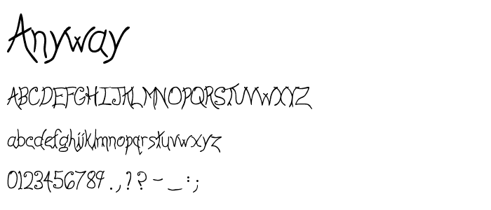 Anyway font