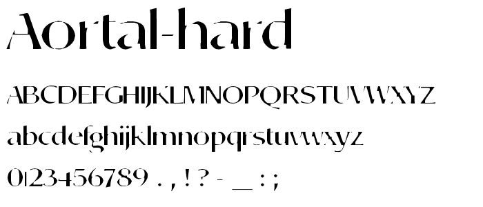 Aortal Hard font