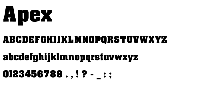 Apex font