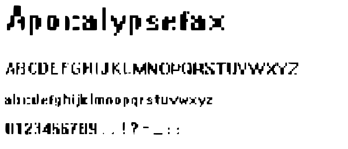 ApocalypseFax font