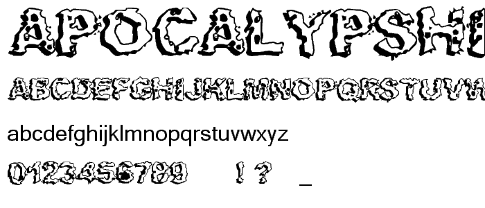 Apocalypshit font