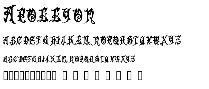 Apollyon™ font