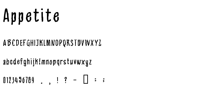 Appetite font