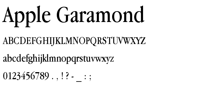 Apple Garamond police