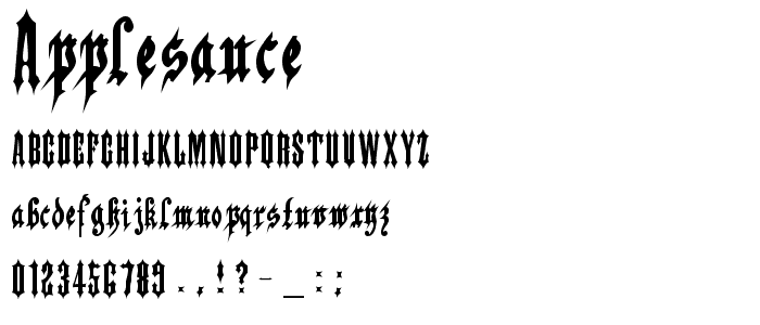 Applesauce font