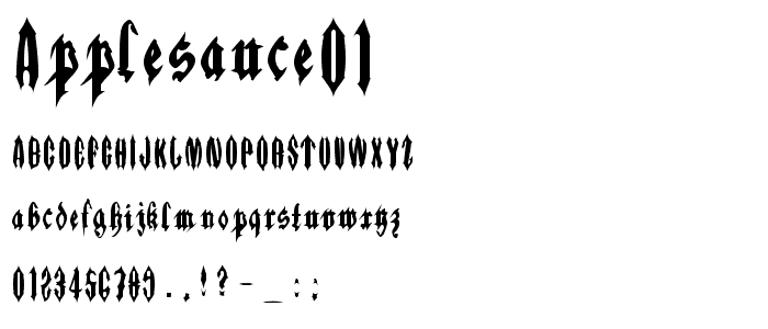 Applesauce01 font