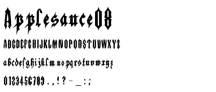 Applesauce08 font