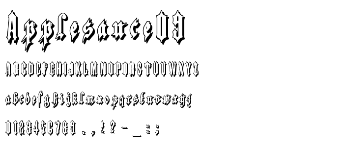 Applesauce09 font