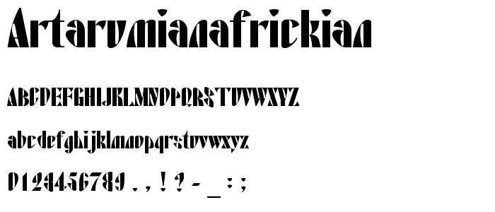 ArTarumianAfrickian font
