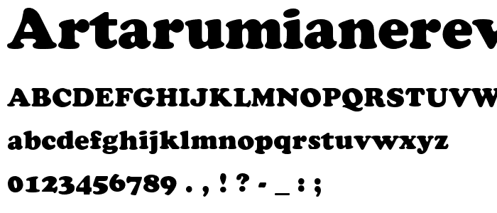 ArTarumianErevan font