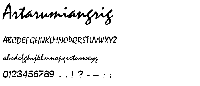 ArTarumianGrig font