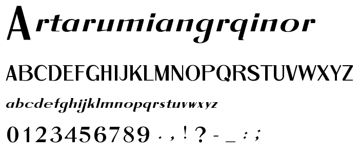 ArTarumianGrqiNor font