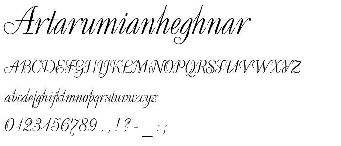 ArTarumianHeghnar font