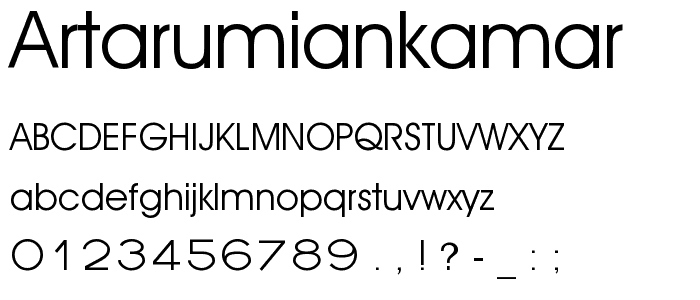ArTarumianKamar font