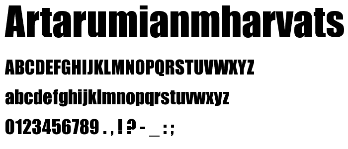 ArTarumianMHarvats font
