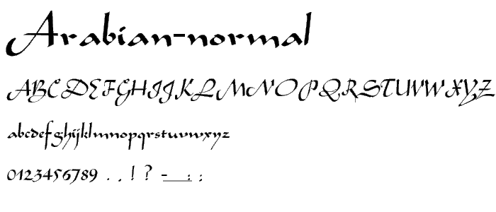 Arabian-Normal font