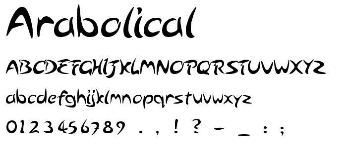 Arabolical font