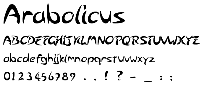 Arabolicus font
