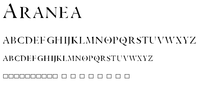 Aranea font