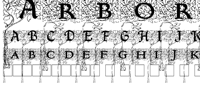 Arborial_Initials font