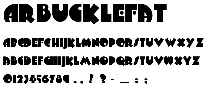 ArbuckleFat font