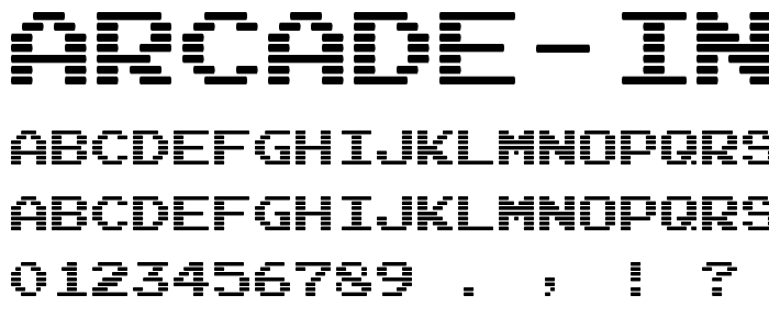Arcade Interlaced font