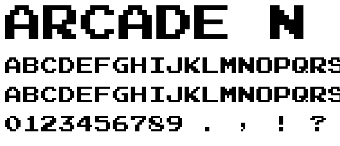 Arcade N font