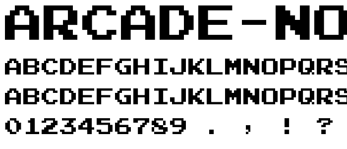 Arcade Normal font