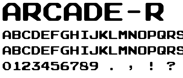 Arcade R font