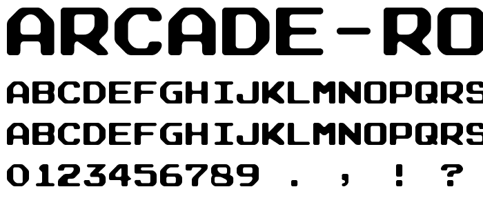 Arcade Rounded font