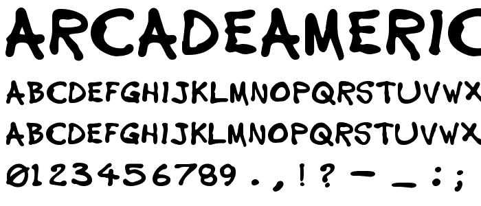 ArcadeAmerica font