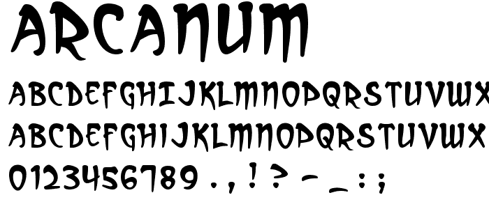 Arcanum font
