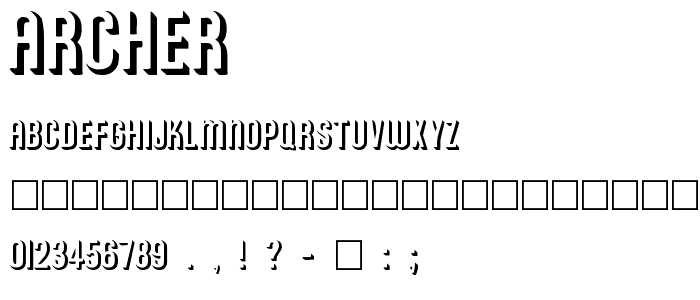 Archer font