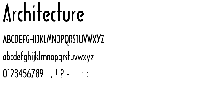 Architecture font