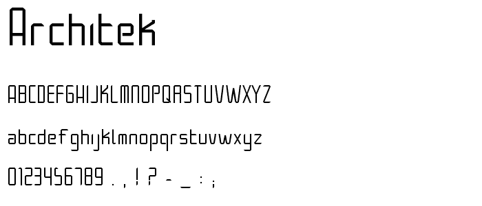 Architek font