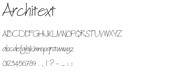 Architext font