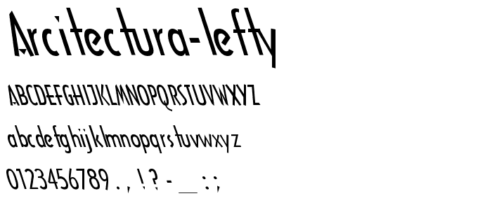 Arcitectura Lefty font