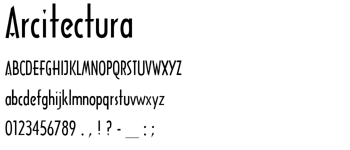 Arcitectura font