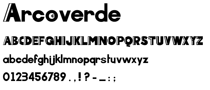 Arcoverde font