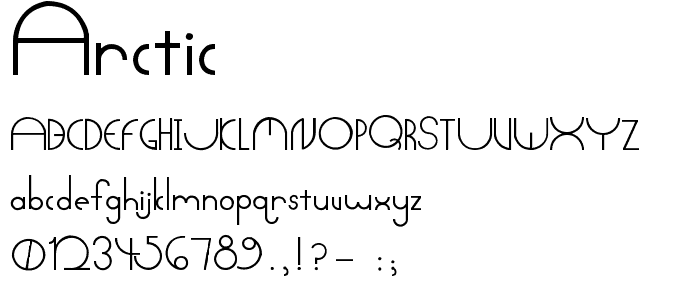 Arctic font