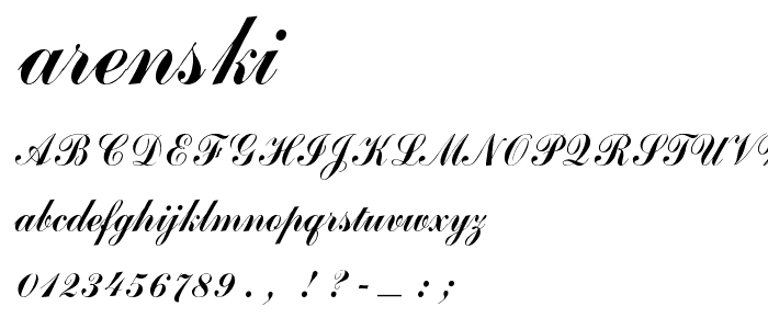 Arenski font