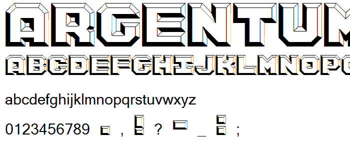 ArgentumWhite font