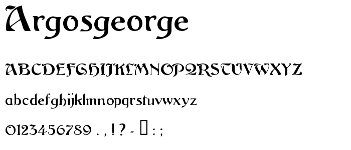 ArgosGeorge font
