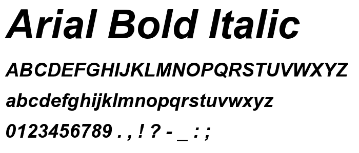 Шрифт arial bold