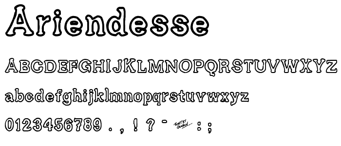 Ariendesse font