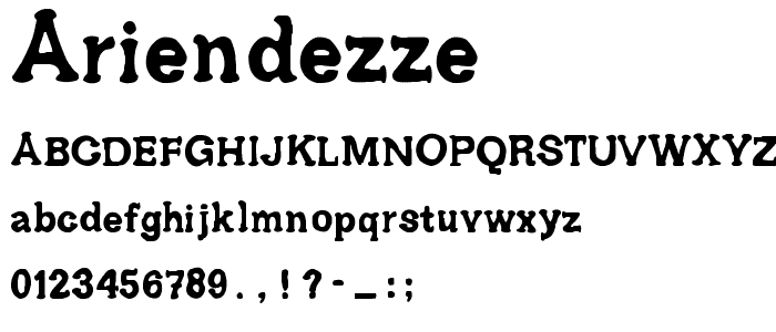 Ariendezze font
