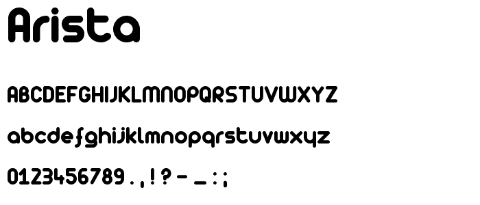 Arista font