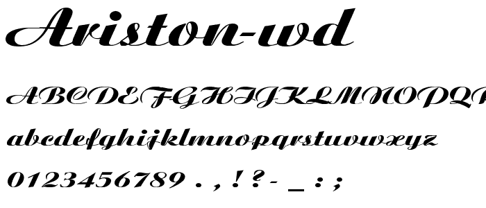 Ariston Wd font