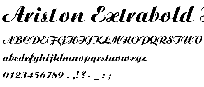 Ariston-ExtraBold-Italic font