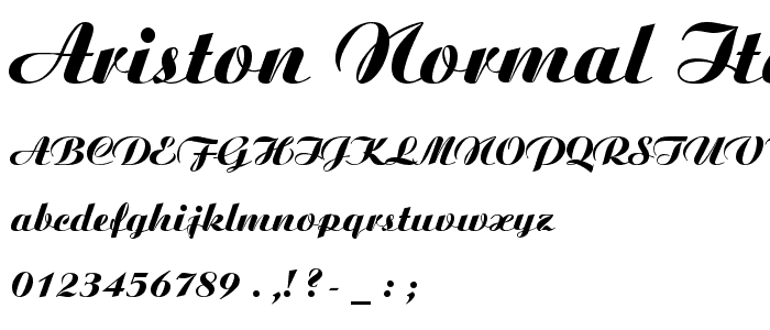 Ariston-Normal-Italic font